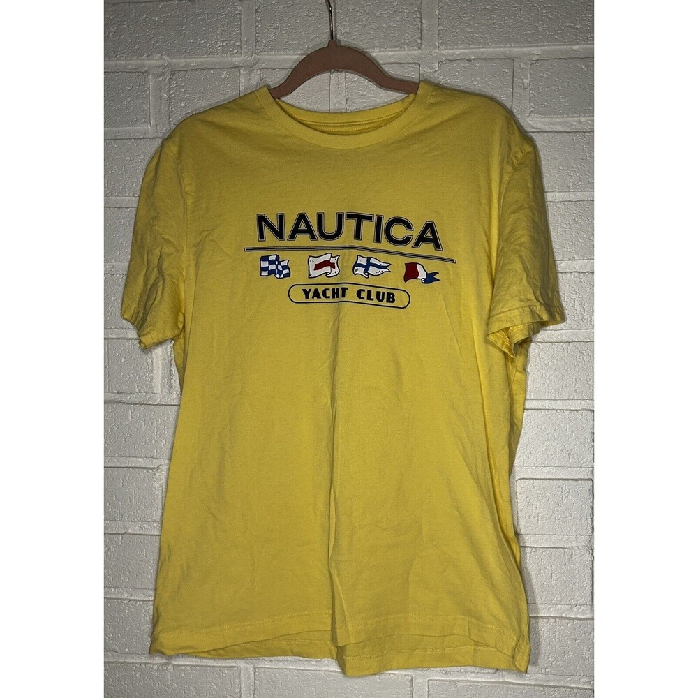 Nautica Yacht Club Short Sleeve Shirt Mens Large
